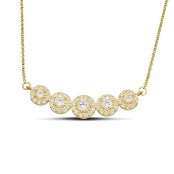 Χρυσό κολιέ Κ9 σειρέ με ροζέτες